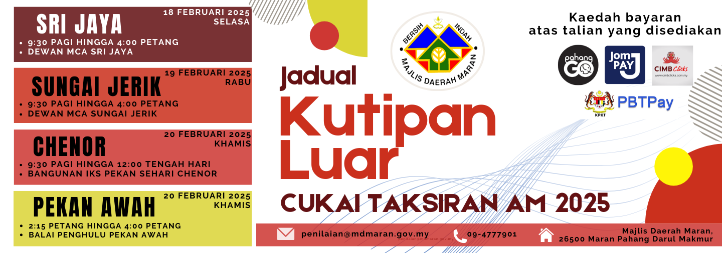 Jadual Kutipan Luar CTA 2025